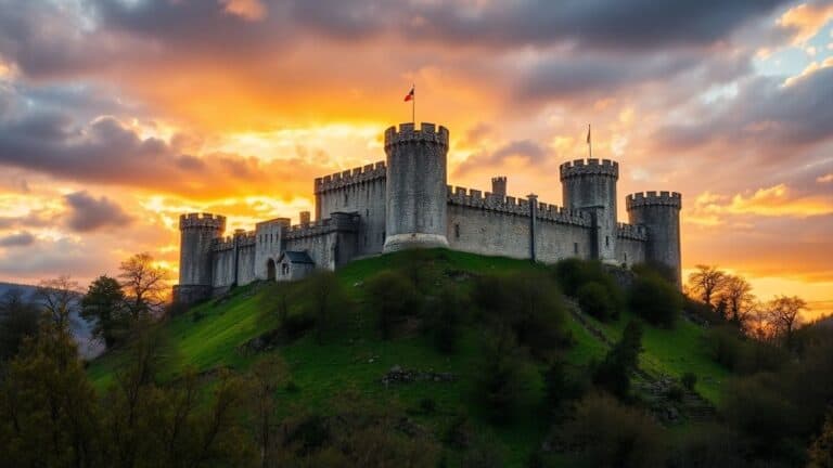 Schloss Neuschwanstein im Sonnenuntergang